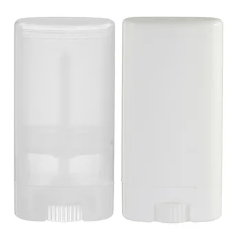 

20pcs 15g/15ml white and clear flat empty lipstick tube, deodorant container lip balm tube