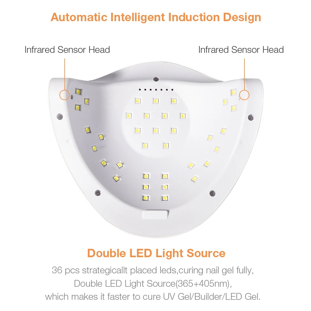 Dmoley УФ светодиодный светильник Сушилка для ногтей 54 Вт лампа с 36 шт. светодиодный s для ногтей отверждения УФ-гель для ногтей с сенсорный ЖК-дисплей лампа для ногтей