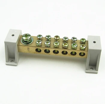 

Double 6 hole Terminals / Copper Terminal Block / Null line 10PCS