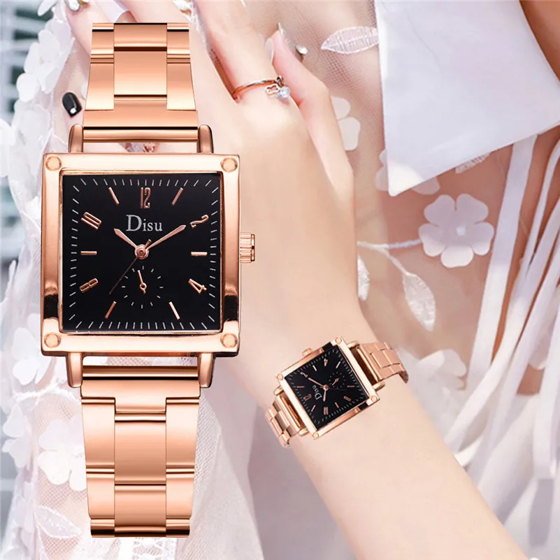 

Fashion Women Watches Luxury Simple Small Square Dials Alloy Strap Ladies Quartz Watch Womens Casual Dress Wristwatch Clock /D