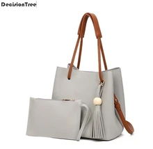 High Capacity Women PU Leather font b Drawstring b font Bucket font b Bag b font
