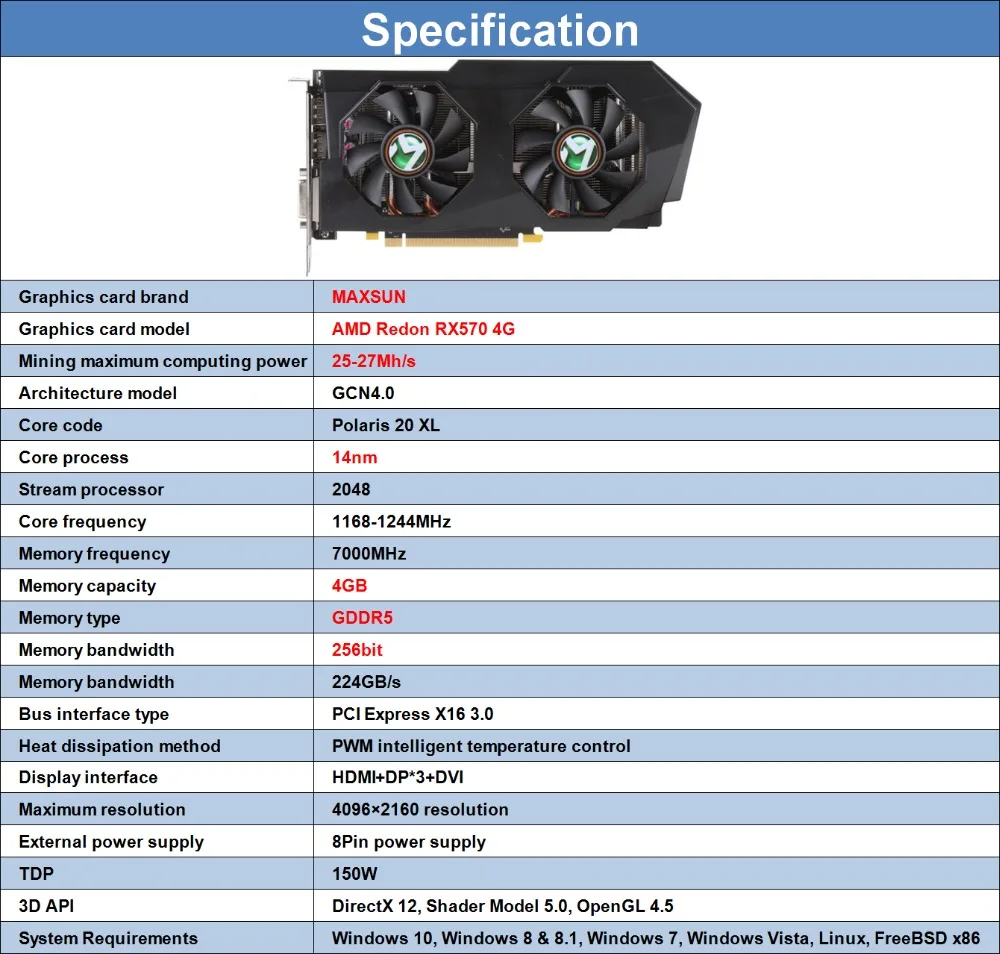 MAXSUN RX570 4G