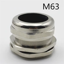 1 шт M63* 1,5 Никель латунь металл силикагель Водонепроницаемые кабельные сальники разъем применить к кабелю; большие размеры 37-44 мм