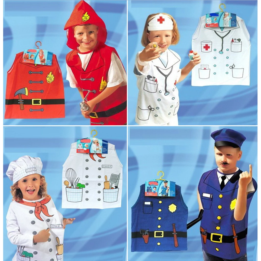 High quality Kindergarten Performance Props Role-Playing Costumes for pretend play  Doctor Occupations toys