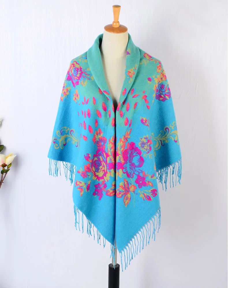 Мягкие национальные дизайны женские шали из пашмины Кашемир жаккард большой кальмар тёплый платок на шею большой палантин уютность теплый