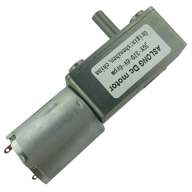 

JGY-370 Worm Gear Motor DC Reducer Motor Square Reducer Motor 6V 12V 24V 1/2/3/4/6/10/11/15/18/24/25/40/101/160RPM