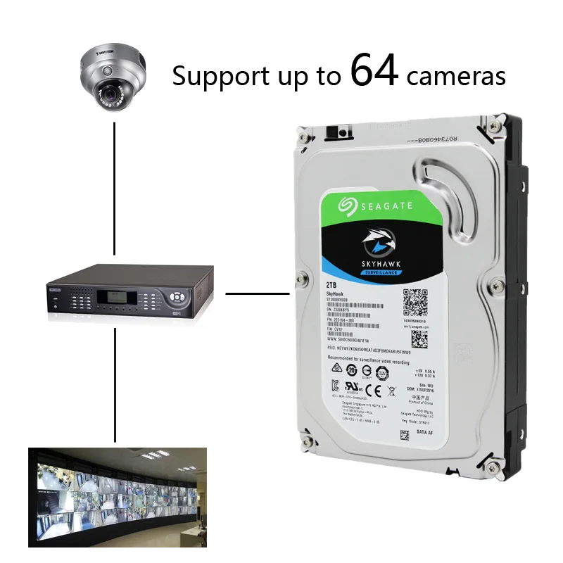 High quality goods 64 MB Cache, Up to 180 MB/s, Model ST2000VXZ08