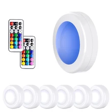 Затемненная RGB светодиодная подсветка под шкаф сенсорный датчик светодиодный шайба лампа для шкафа витрина шкаф ящик шкаф RGB светильник s светильник ing