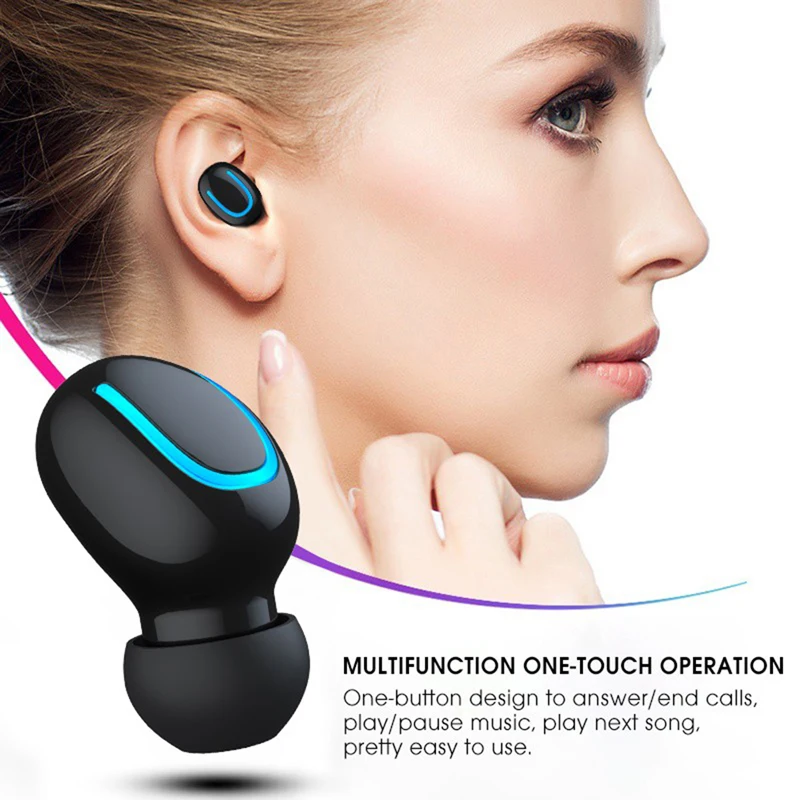 2019 TWS 5.0 Wireless Bluetooth Headset IPX5 Waterproof Bluetooth Headset with Microphone 3D Stereo Handsfree Sports Headphones