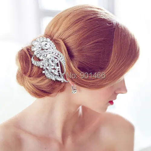 Wholesale Hair Jewelry Rhinestone Crystals Amazing Hair Comb Bridal