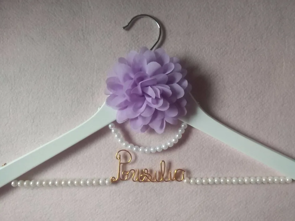 

Free shipping hanger with pearl Personalized Wedding Hanger, bridesmaid gifts, name hanger, brides hanger