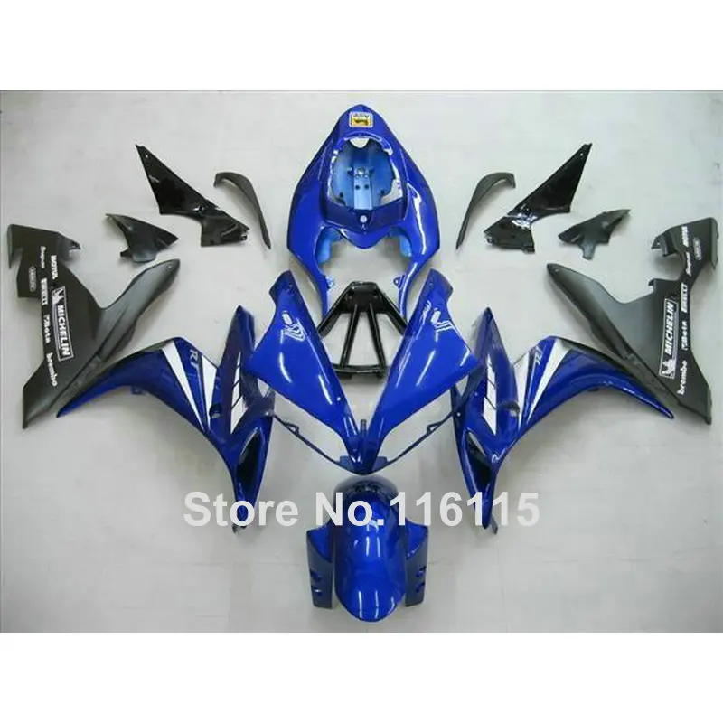 MOTOMARTS HOT fairing kit for YAMAHA YZF R1 2004 2005 2006 blue black high grade fairings set 04 05 06 3275 Full injection | Автомобили и