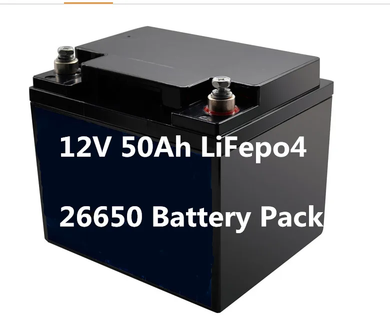 12V 50Ah 26650 Lifepo4 литиевая аккумуляторная батарея для электрических устройств гольф