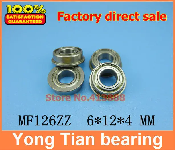 

ABEC-5 MF126ZZ MF126Z MF126 ZZ LF-1260 High quality Steel Shielded Flange Flanged Bearing 6*12*13.6*4*0.8 mm