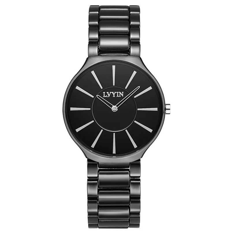 Роскошные женские Брендовые Часы lvyin водонепроницаемые кварцевые женские наручные часы повседневные женские часы керамические черные белые - Цвет: women