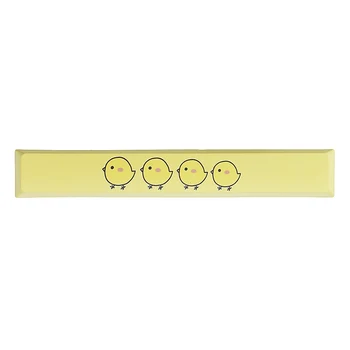 

Five-sided Dyesub PBT Yellow Chicks Space Bar 6.25u Novelty Keycap