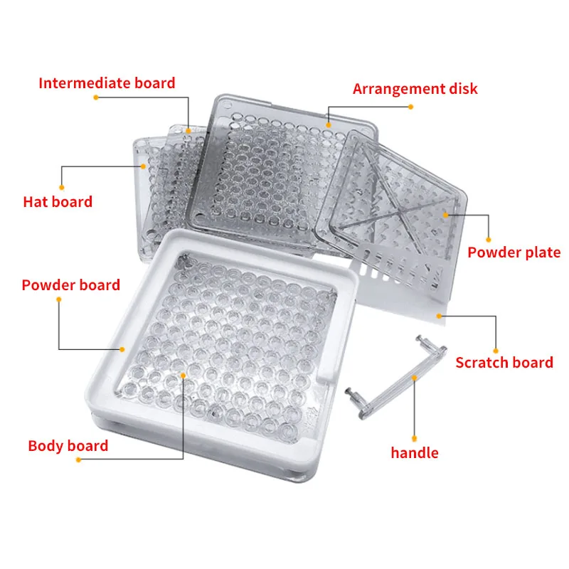 ABS Transparent Capsule Filling Plate 100 Hole Filling Machine Manual Capsule#0 Medicine Capsule Production DIY Herb