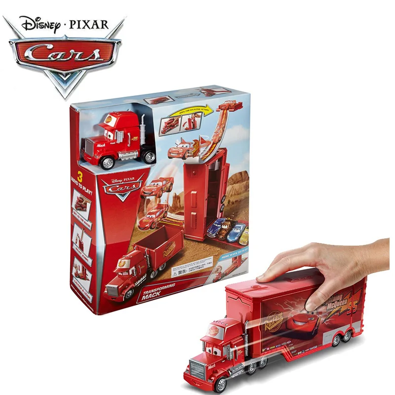 Дисней Pixar Автомобили 3 трансформирующие Mack Playset без автомобилей освещения MCQUEEN ABS