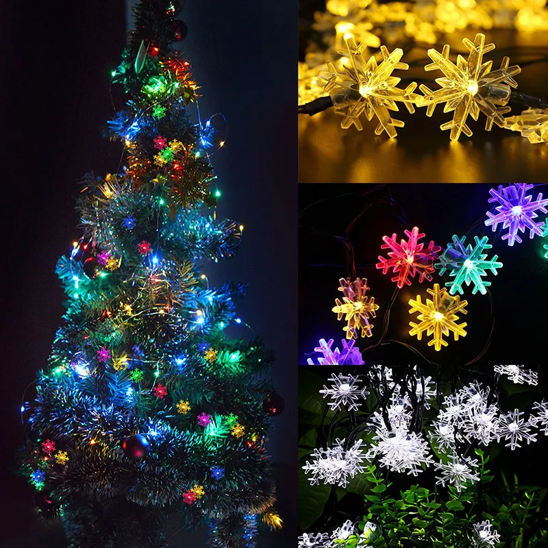 

Solar Power String Lights Snowflake High Brightness Decoration for Hotel Garden Party 2019ing