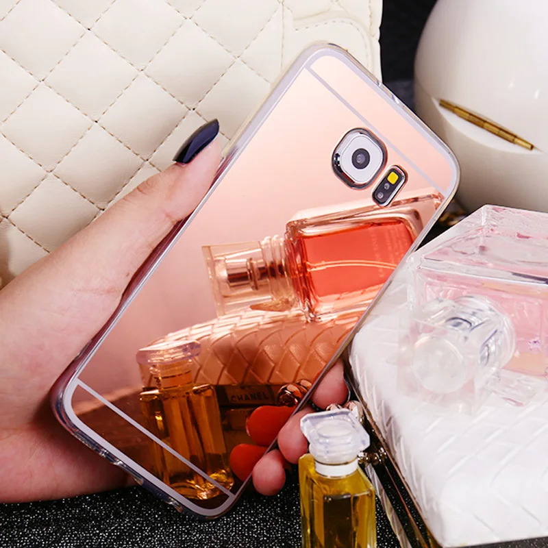 

Luxury Mirror Case Cover for Samsung Galaxy S8 Plus S7 Edge S6 S5 S4 S3 Core Prime G360 Note 8 5 4 3 Soft Fundas Rose Gold