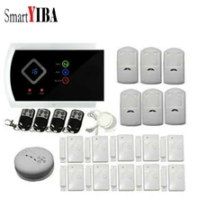 SmartYIBA Russian Spanish French Voice Wireless Wired Home Burglar Alarm System Gas Smoke Fire Sensor Detector Wired Siren