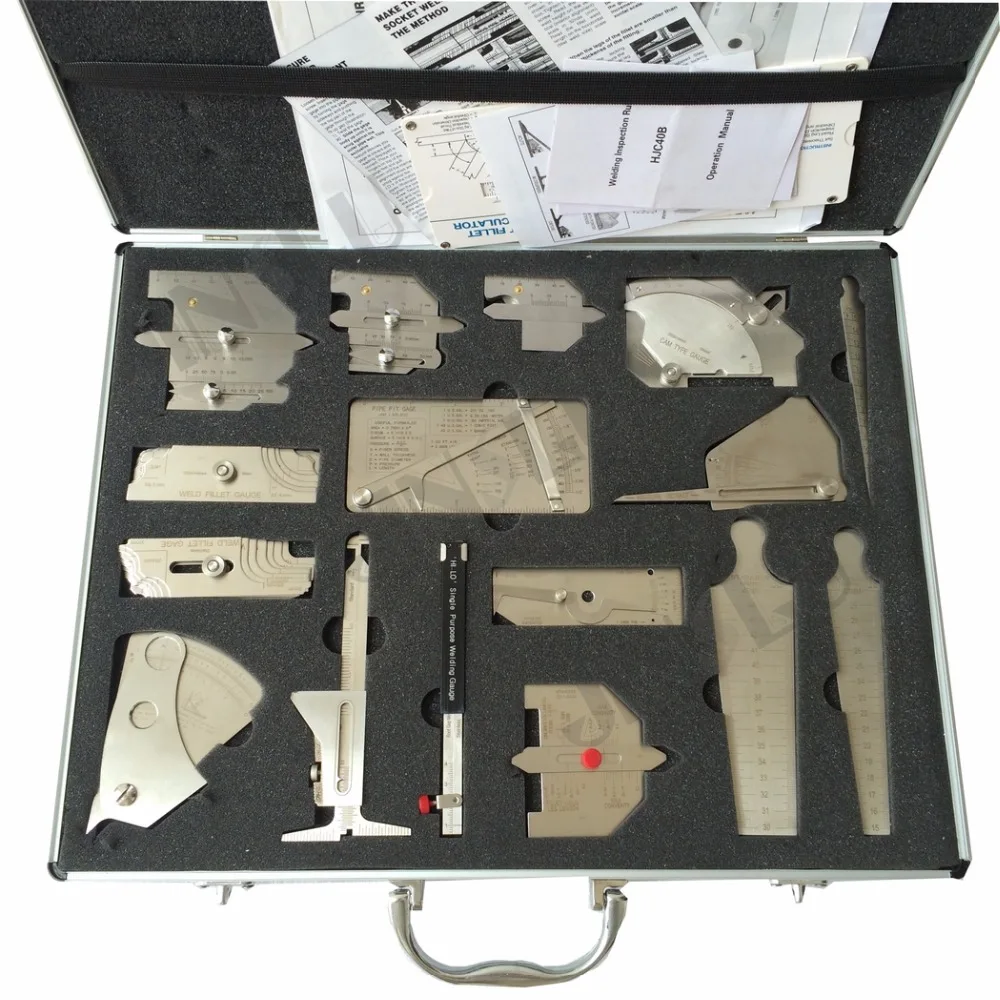 Welding Gauge Welding Measure Gauges 16 Pieces Kits Welding Measure