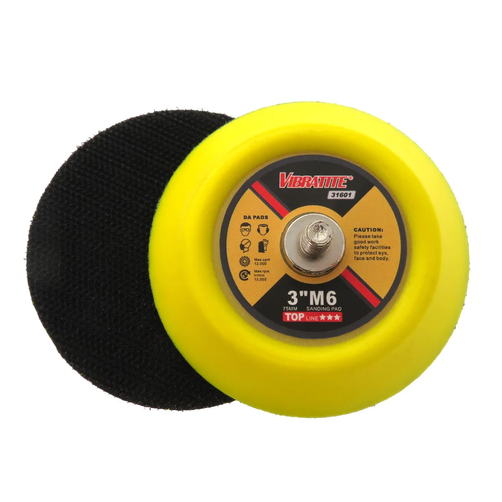 

3 Inch 75mm Professional Dual Action Random Orbital Sanding Pad M6 Thread Hook and Loop