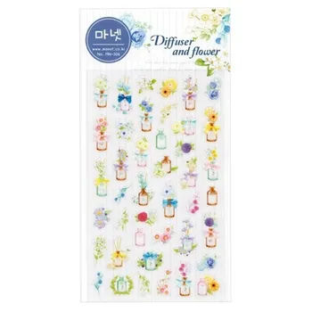 

Cute Korean Fashion Floral Vase Theme PVC Stickers Pack 5PCS/LOT