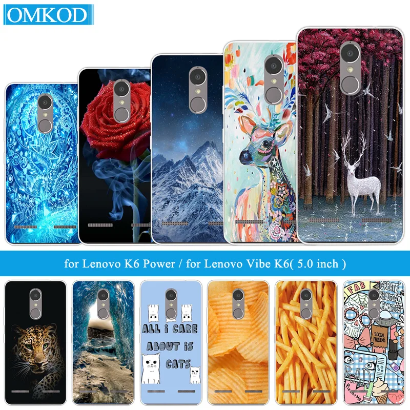 

Silicon Case For Lenovo K6 K6 Power 5.0 inch Ultrathin Soft TPU Snacks Back Cover Customize For Lenovo Vibe K6 K6 Power Cases