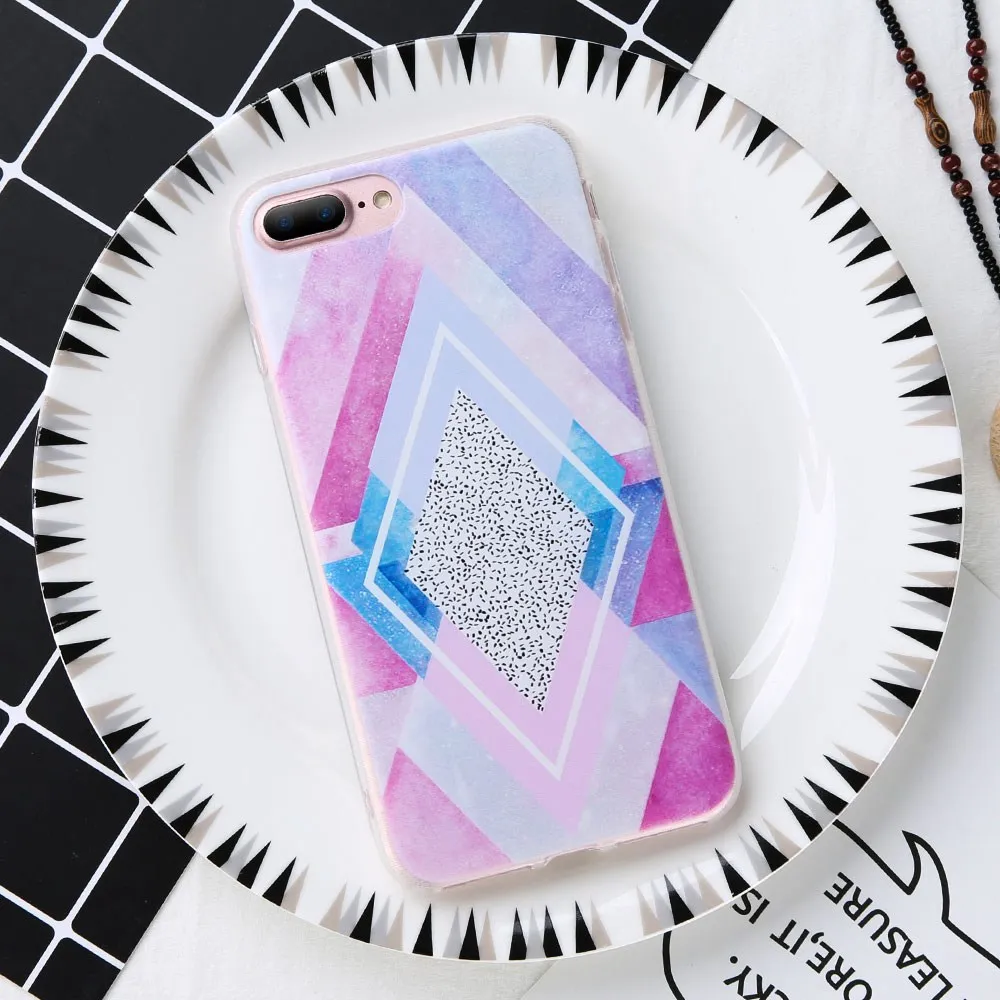 KISSCASE-Marble-Case-For-iPhone-8-7-6S-6-Plus-X-Geometric-Triangle-Phone-Cases-For(5)