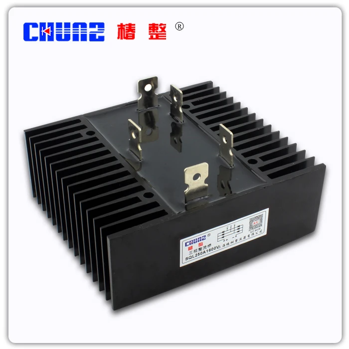 

[BELLA] SQL250A1600V three-phase bridge rectifier bridge rectifier (with high-power radiator) in - --2pcs/lot