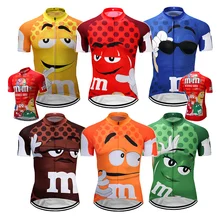 7 colors M&Ms Summer Cycling Jerseys Funny Cycling Clothing Mtb Bicycle top Shirt Short Maillot Ropa Ciclismo Bike Wear Clothes
