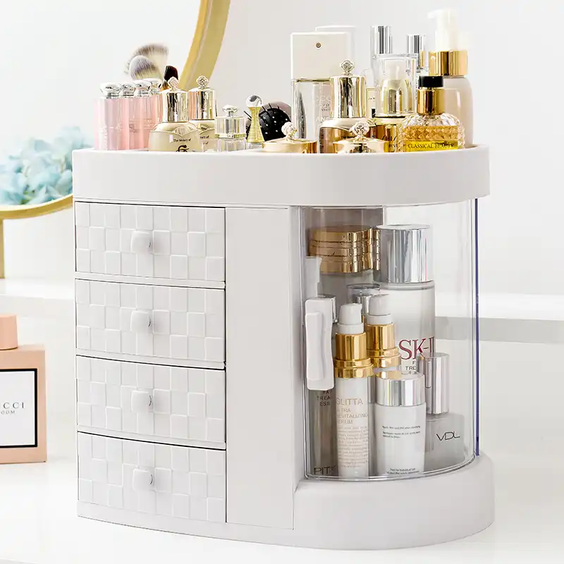 New Recommend Plastic Drawer Luxury Cosmetic Storage Box Bedroom