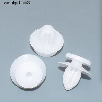 

worldgolden 100pcs plastic fasteners Rocker Panel Sill Fender Clip for MITSUBISHI MU000573