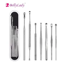 

BellyLady 7PCS Earpick Stainless Steel Ear Wax Remover earpick Ear Cleaner Set with Storage Box clean ears