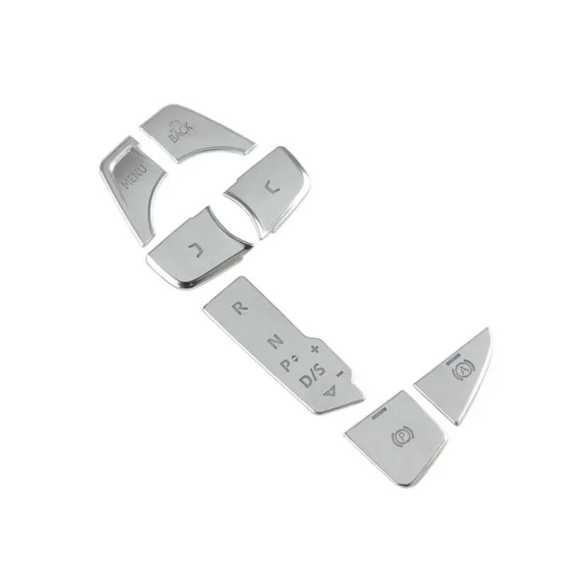 For Audi 17-19 A4L/A5 Silver Central Console Multimedia Button Cover Sticker - Название цвета: Silver