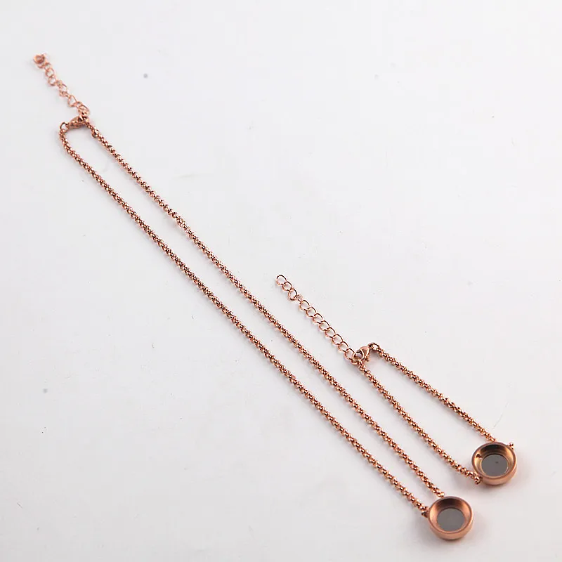 2 unidades de color del oro de Rose mi moneda intercambiable cambio collar (sin moneda)