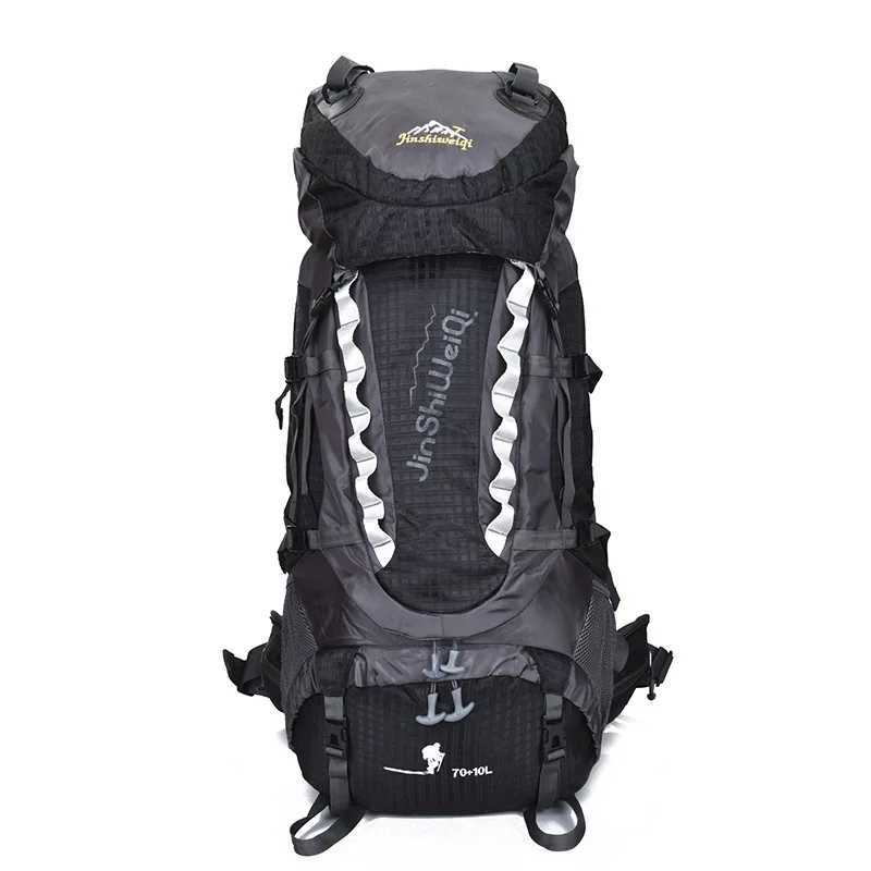 Новинка года 80 литров Система переноски кронштейн открытый альпинизм сумка для мужчин и женщин рюкзак путешествия большой емкости A4357 - Цвет: black