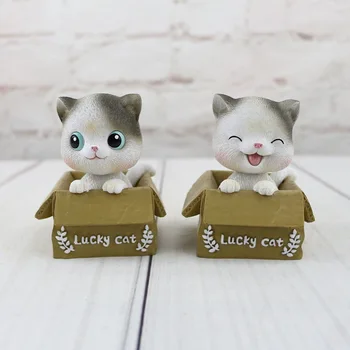 

1PC Cat Saving Box Animal Figurines Money Box Animal Coin Bank Home Decor Modern Style Piggy Bank Figurines Kids Gift MO 015