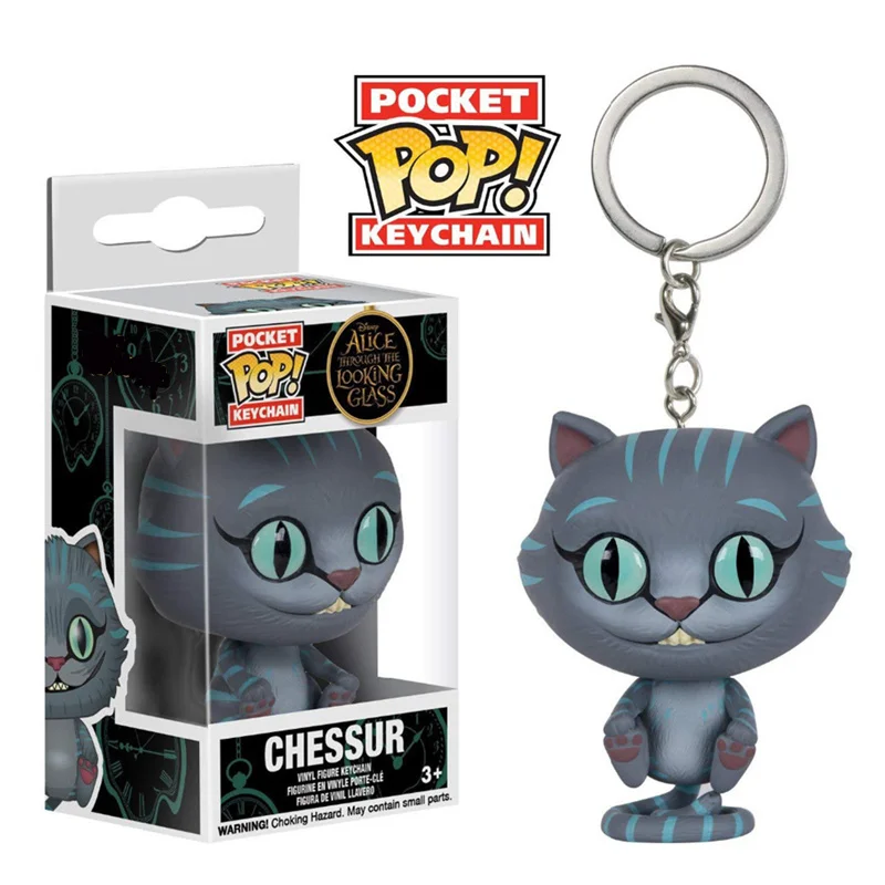 

FUNKO POP Pocket Pop Keychain Official Alice in Wonderland Chessur PVC Action Figure Collectible Model Toys For Children Gift