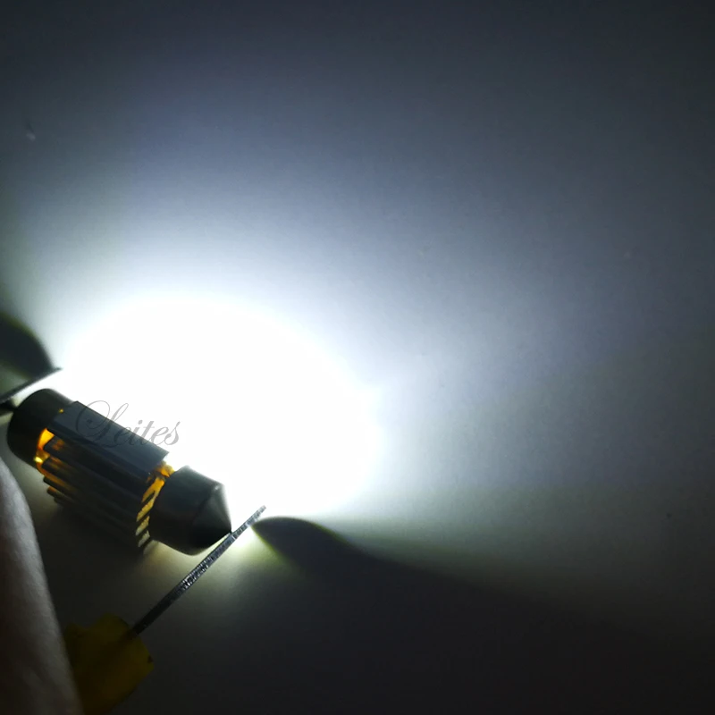 Leites 200pcs Car Led Festoon 28mm 12SMD 4014 LED Canbus Car Interior Light C5w Reading Lights 12V_1