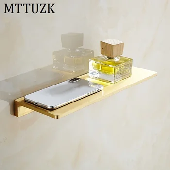 

MTTUZK Solid Brass Brushed Gold Bathroom Shelves Bathroom Dressing table Shelf Shower Caddy Rack Bathroom Accessories