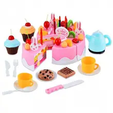 Для DIY торта на день рождения набор детских ранних обучающих игрушек Классическая игрушечная еда 54 шт./компл. кухонные аксессуары игрушки