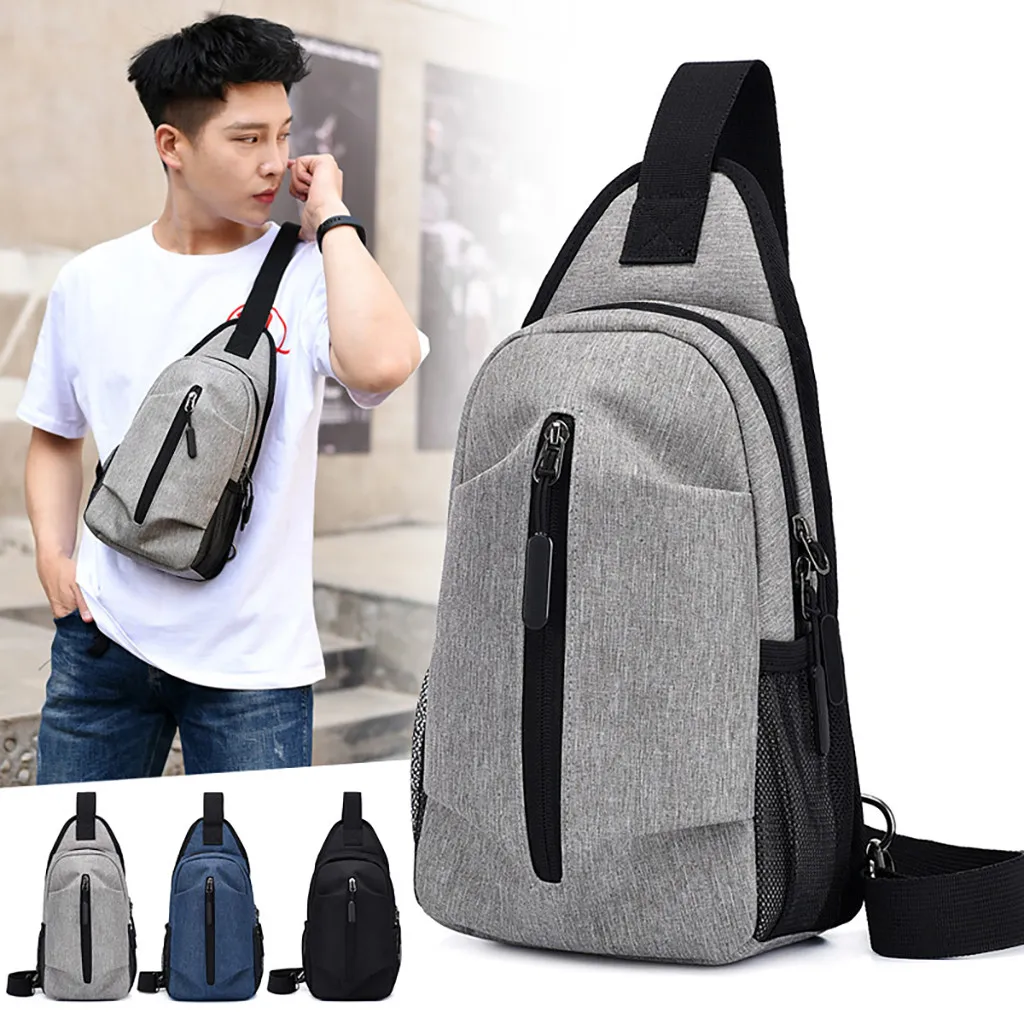 

Men's shoulder bags Oxford Cloth Chest Bag Sports Outdoor Leisure Multi-function Bags for Men 2019 luis vuiton bolso mujer