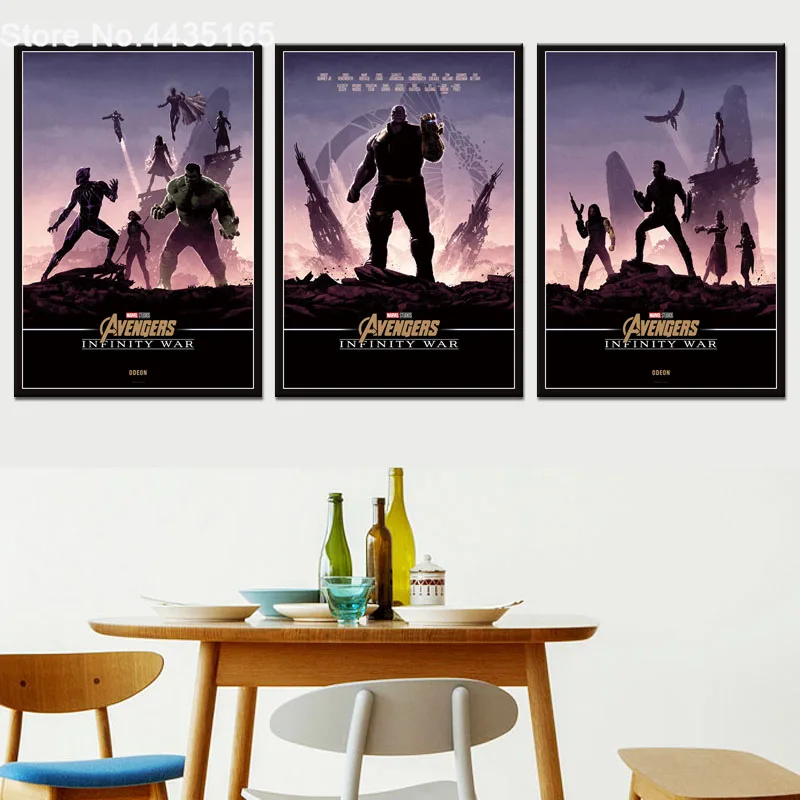 

Avengers Infinity War Poster Marvel Movie Superhero Posters and Prints Wall Art Picture Canvas Painting for Living Room Decor