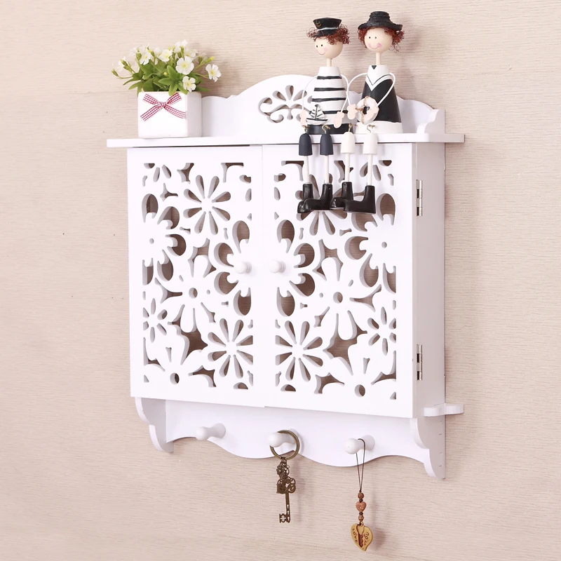 

European style wooden shelf creative shelf home decor box splitter box wall mural wall shelf blank window