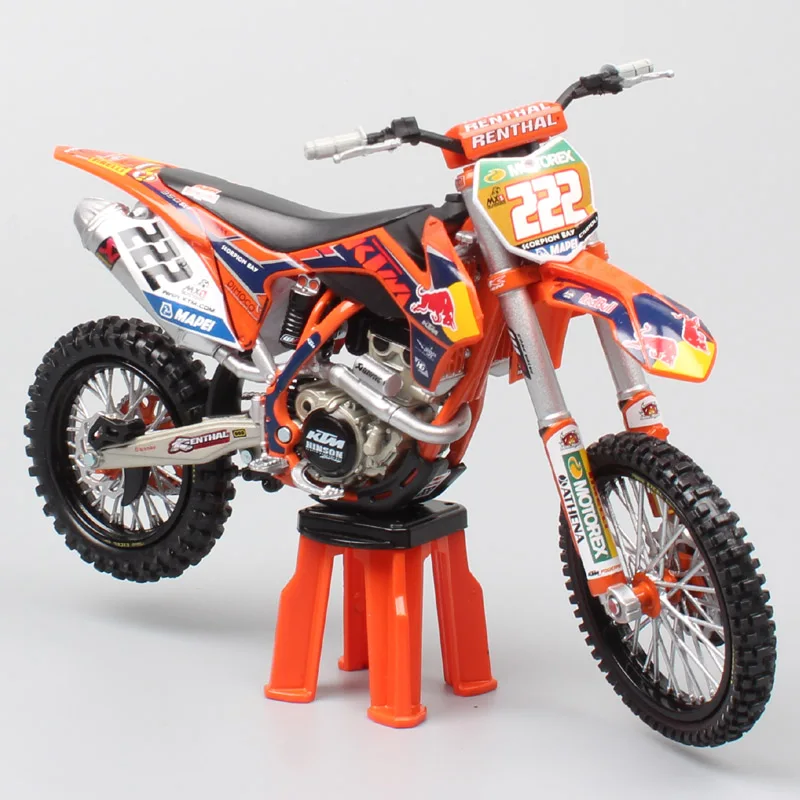 1/12 KTM 350 SXF SX-F мотоциклистов 222 Tony Cairoli MX1 масштабная модель мотоцикла под давлением Миниатюрная модель redbull и автомобиль игрушки автомобили