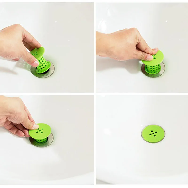 Buy Silicone Bathroom Sink Drain Strainer Sink Plug Strainer Shower Floor Drain Kitchen Sink