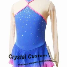 Взрослые Фигурное катание Платья для женщин Мода бренд моде соревнования по фигурному катанию платье для Обувь для девочек dr3107