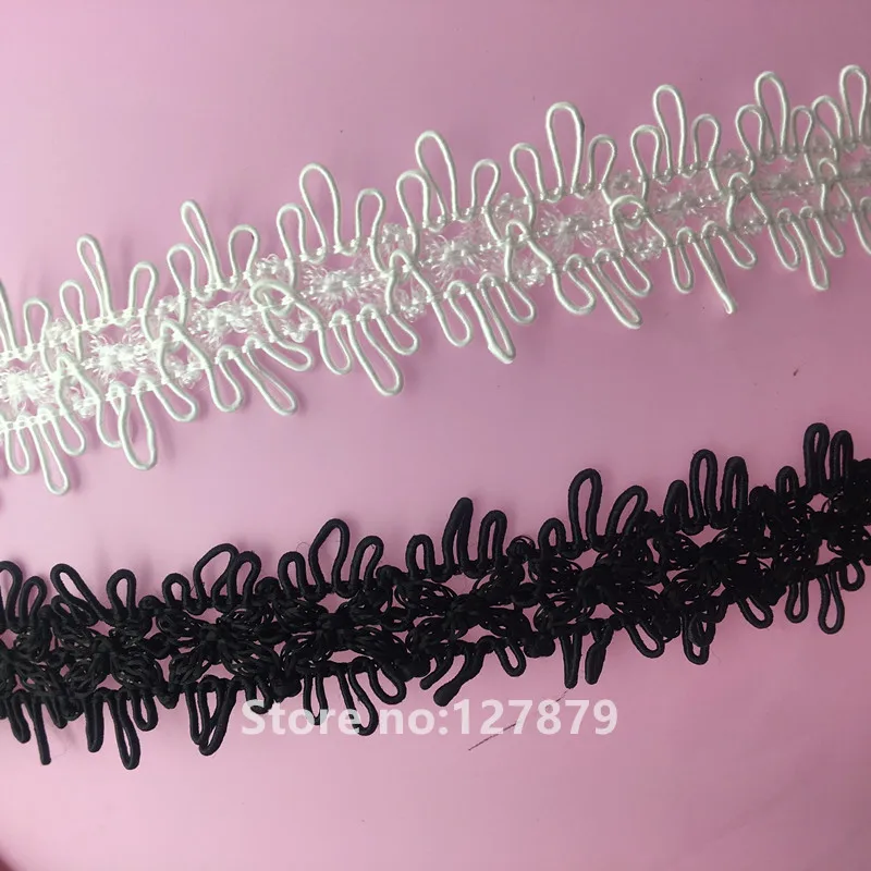 New arrival 5 meters Wide:2.5cm 25mm White Black Lace Trim Ribbon Sewing Supplies Craft For Costumes Decoration | Дом и сад